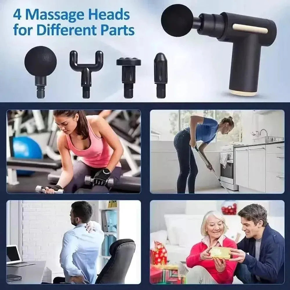 Massage Gun – Portable Deep Tissue Percussion Massager with 6 Speeds