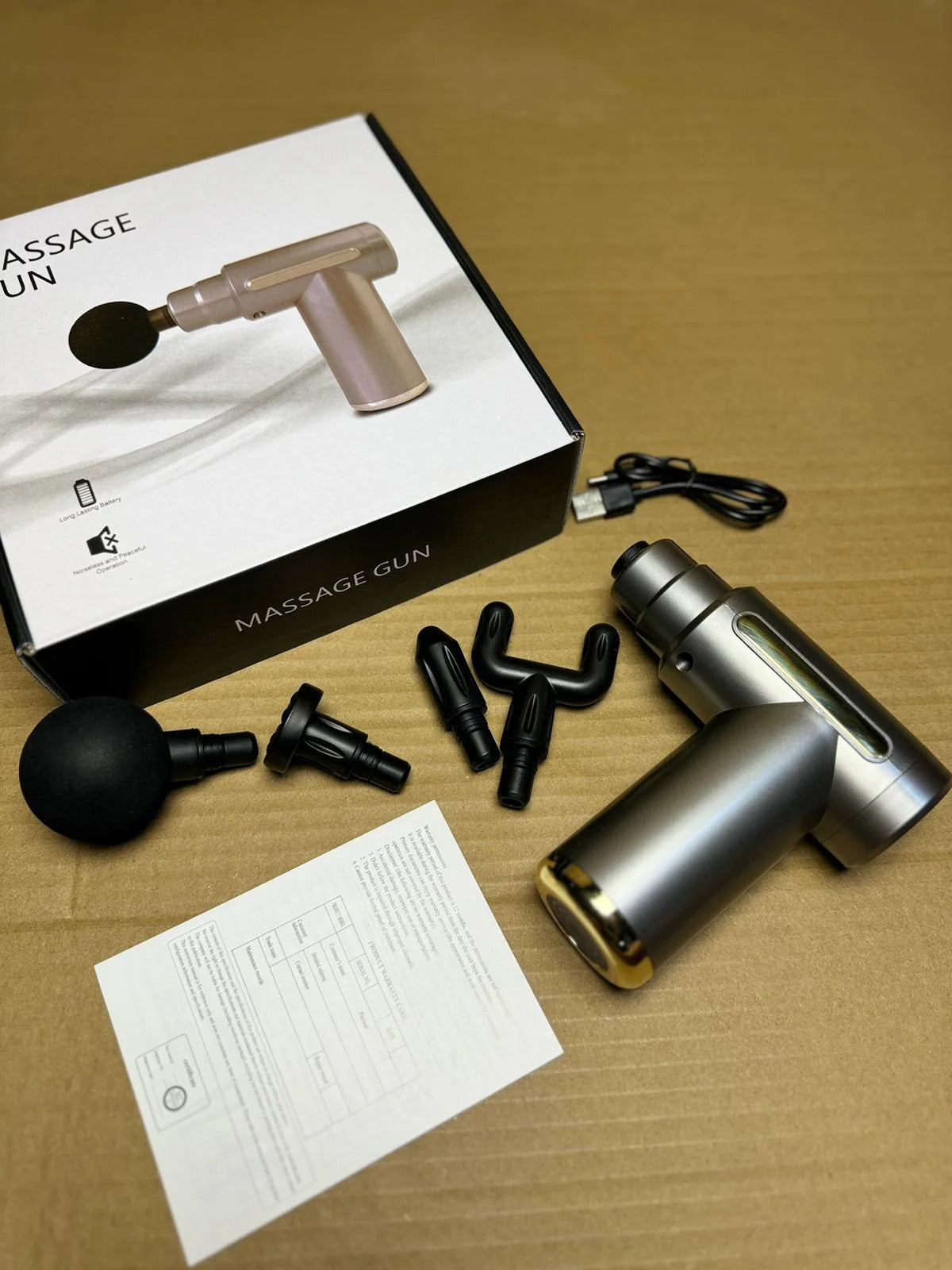 Massage Gun – Portable Deep Tissue Percussion Massager with 6 Speeds
