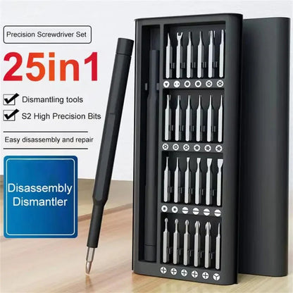 25-in-1 Mini Precision Screwdriver Set - Magnetic Tool Kit for Xiaomi, iPhone, Laptop, Watches, Multi-Purpose with Magnetic Screwdriver Bits