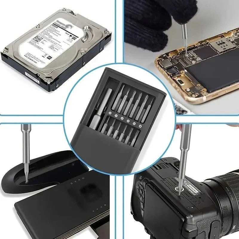 25-in-1 Mini Precision Screwdriver Set - Magnetic Tool Kit for Xiaomi, iPhone, Laptop, Watches, Multi-Purpose with Magnetic Screwdriver Bits